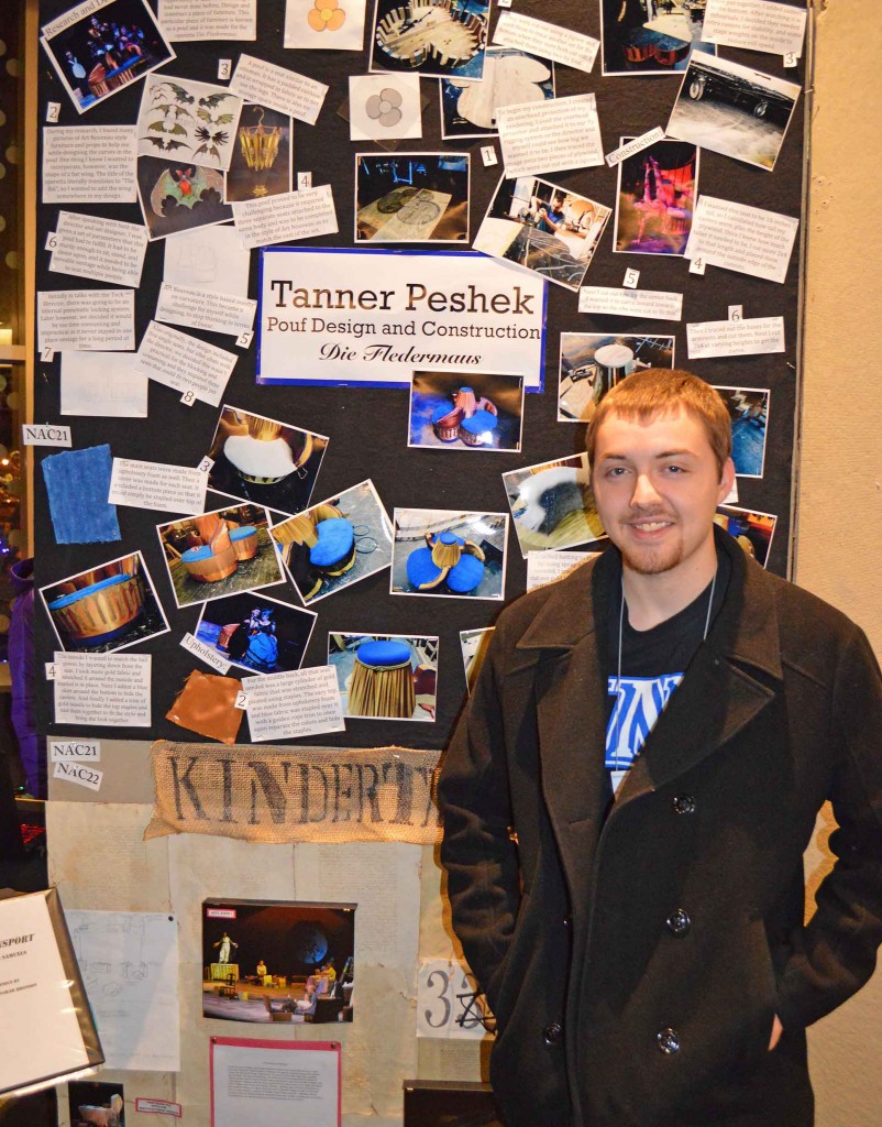 Tanner Peshek was awarded the Focal Press Award for a Newcomer to the Design Tech Expo for his work on the design and construction of a pouf used in “Die Fledermaus.”