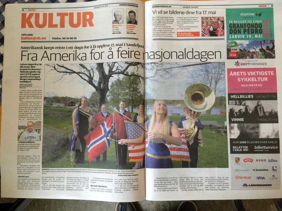 Hot off the presses of Sandefjords Blad this morning! 