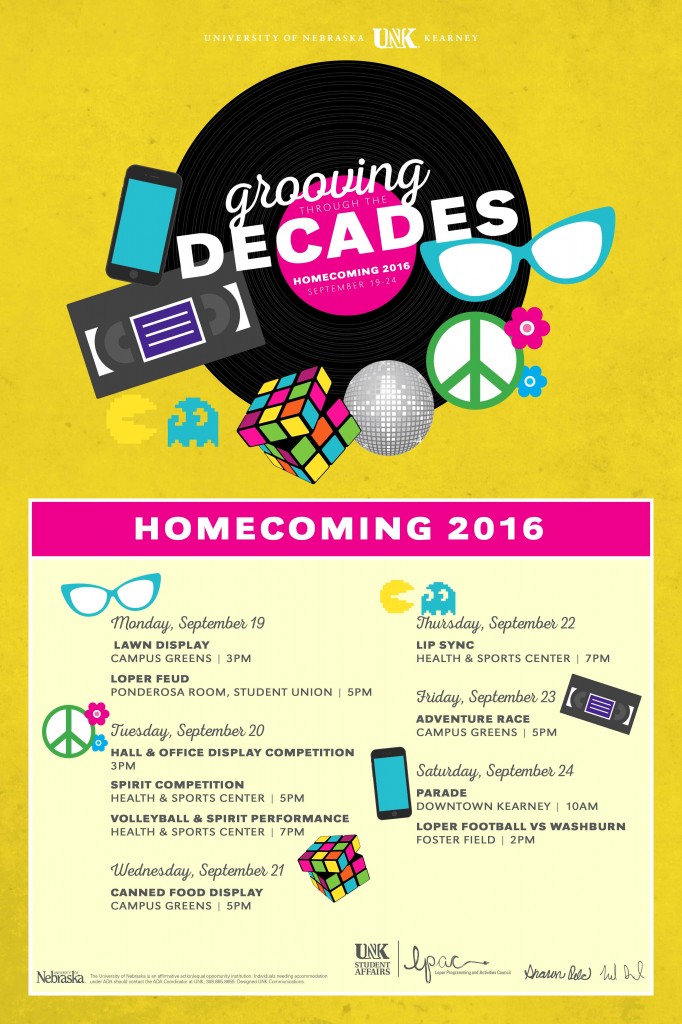 Homecoming Schedule Poster