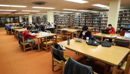 UNK students are being asked what type of study space is most useful, technology they would use most often, and types of retail options they would use at the Calvin T. Ryan library. (Photo by Corbey R. Dorsey/UNK Communications)