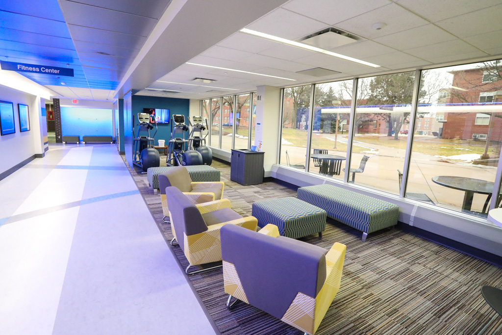 Areas on the east end of the first floor of the student union were renovated in 2015-16. The remainder of the first floor will be upgraded to match the design/décor of that first phase. (Photo by Corbey R. Dorsey/UNK Communications)