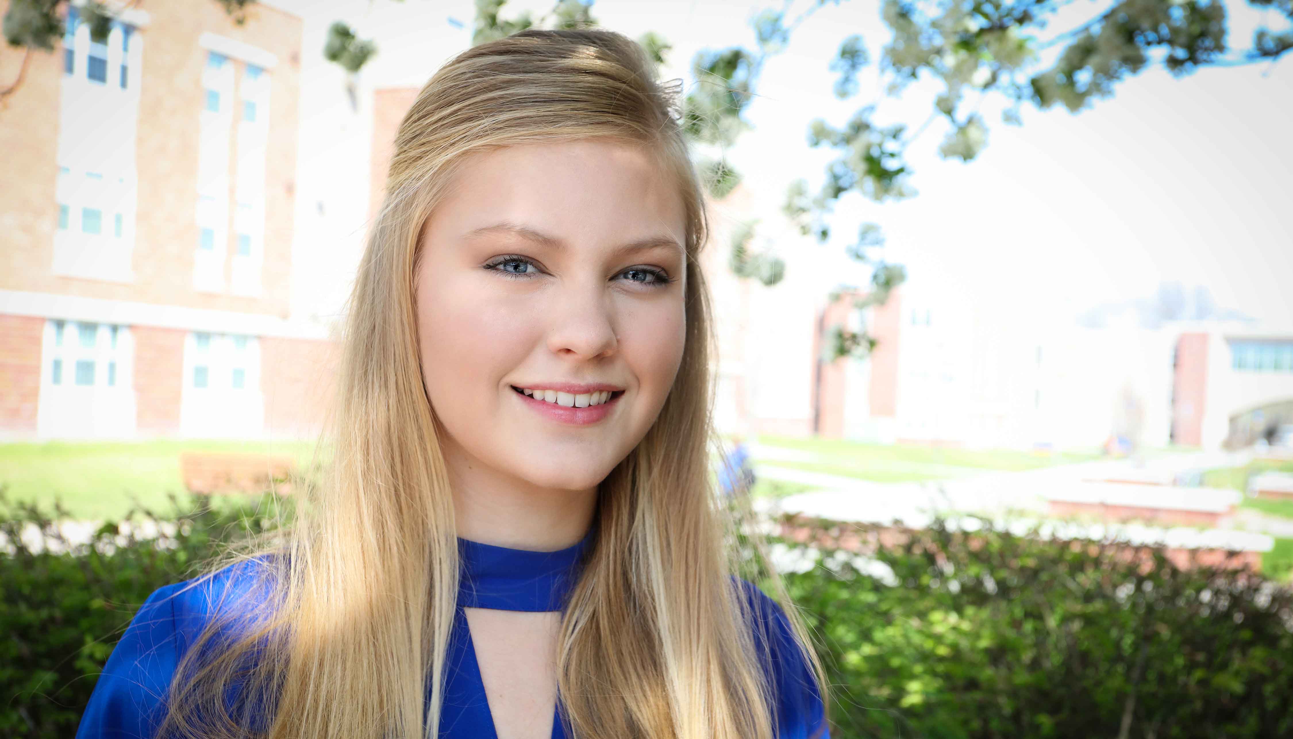 Rachel Flaugh of Hartington will graduate Friday from University of Nebraska at Kearney. She will then attend Harvard Medical School. (Photo by Corbey R. Dorsey/UNK Communications)