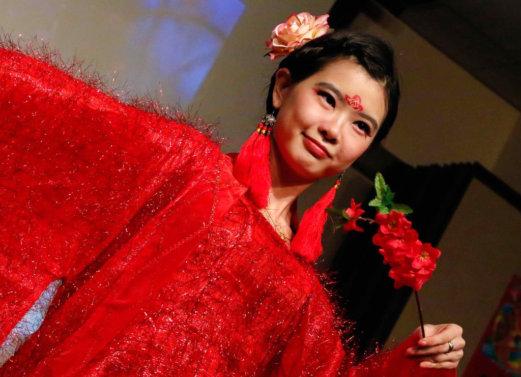 UNK hosts its annual Chinese Spring Festival on Saturday. In its 11th year, the event includes numerous traditional dances, songs, sand painting, ballads and bagua sword demonstrations. (Photo by Corbey R. Dorsey, UNK Communications)