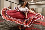UNK Danza member Ana Vargas of Lexington performs at Friday’s Nebraska Cultural Unity Conference. Nearly 300 high school students attended the event. (Photo by Corbey R. Dorsey, UNK Communications)