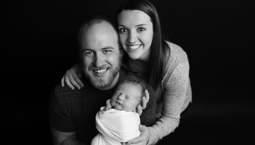 Rachel (Berreckman) Hays and her husband, Ethan, of Almena, Kansas, recently became new parents. “ … Now we will be putting into practice many of the things I have been passionately passing on to others,” said Hays, an online graduate of UNK’s Bachelor of Science in Early Childhood and Family Advocacy major. (Photo courtesy of Molly Kluver Photography)