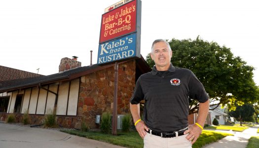 Ty Strawhecker, who opened Luke & Jake’s Bar-B-Q in 1995, is closing the business and selling the Kearney property at 807 W. 25th St. to the University of Nebraska at Kearney. (Photo by Corbey R. Dorsey, UNK Communications)