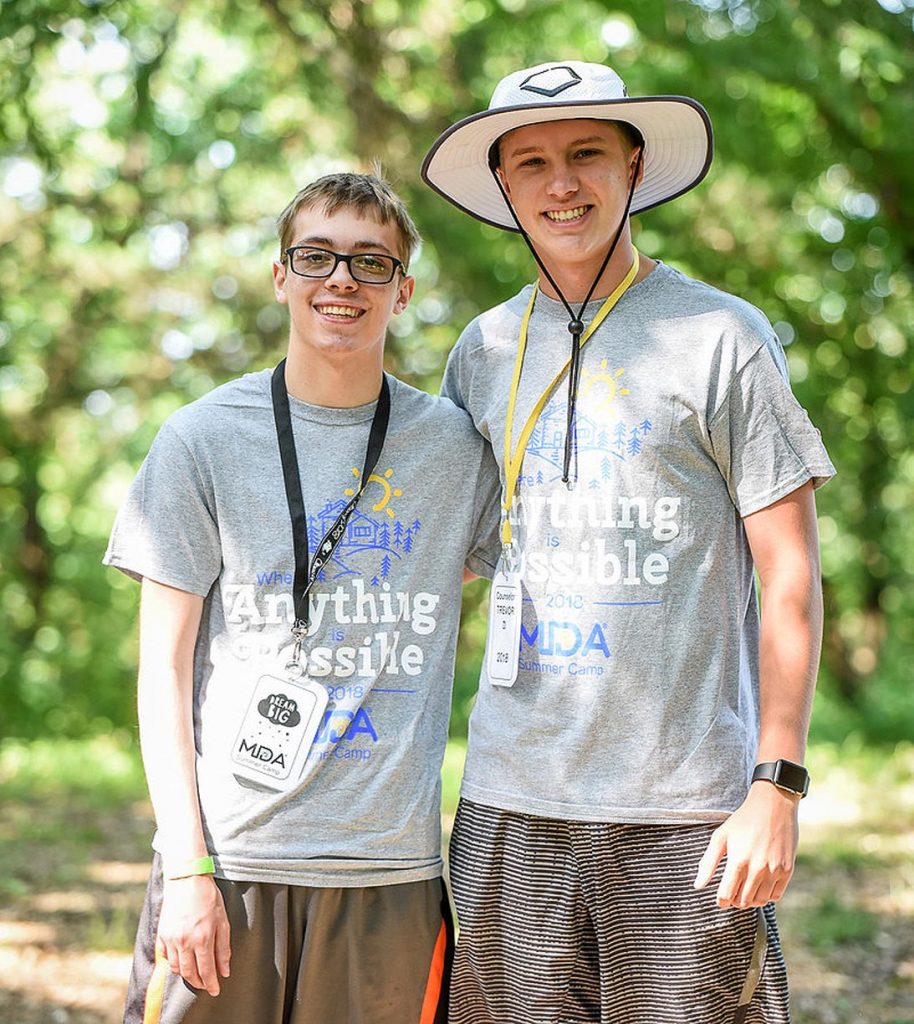 Trevor Daubert witnessed muscular dystrophy’s impact last summer while serving as a counselor during a weeklong camp organized by the Muscular Dystrophy Association of Nebraska. (Courtesy photo, MDA of Nebraska)