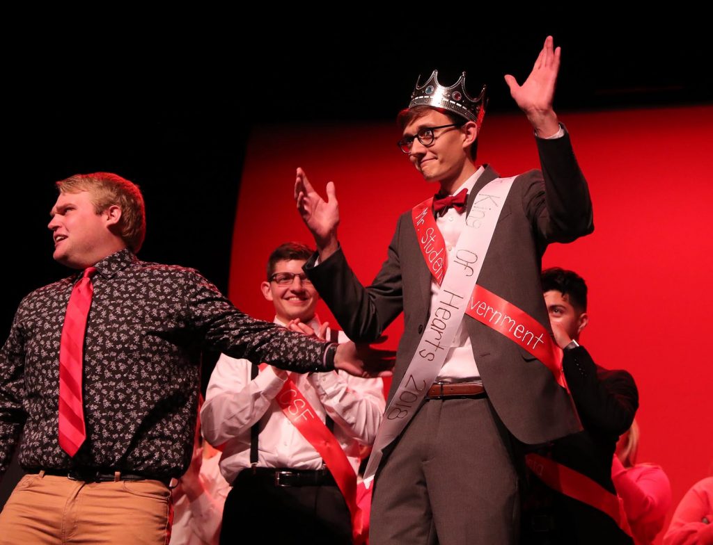 Jase Hueser of Papillion, representing UNK Student Government, was named Mr. King of Hearts.