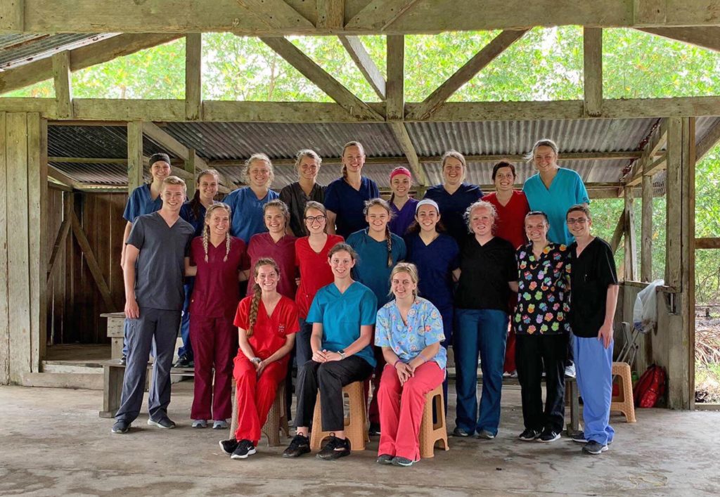 Members of the UNK chapter of Volunteers Around the World pose for a photo during a recent medical outreach trip to Panama. (Courtesy photo)