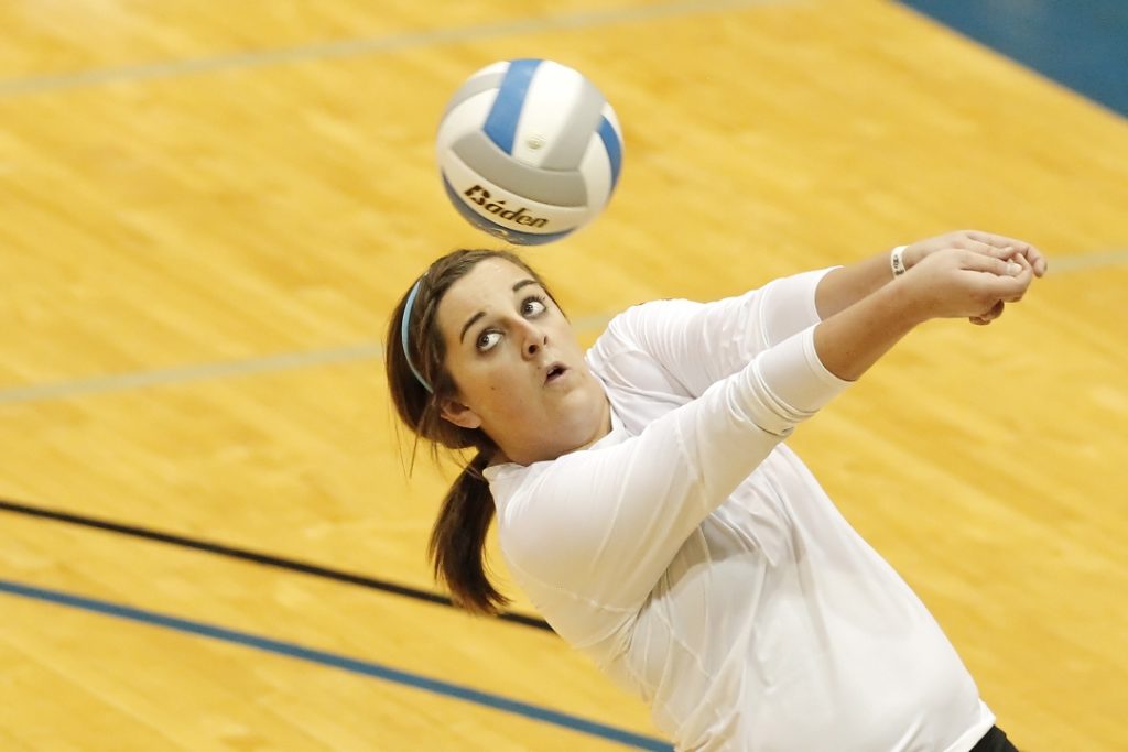 Jordan Squiers played volleyball for the Lopers in the 2007, 2008 and 2011 seasons and was the first of three sisters to play for her father, Rick, at UNK.