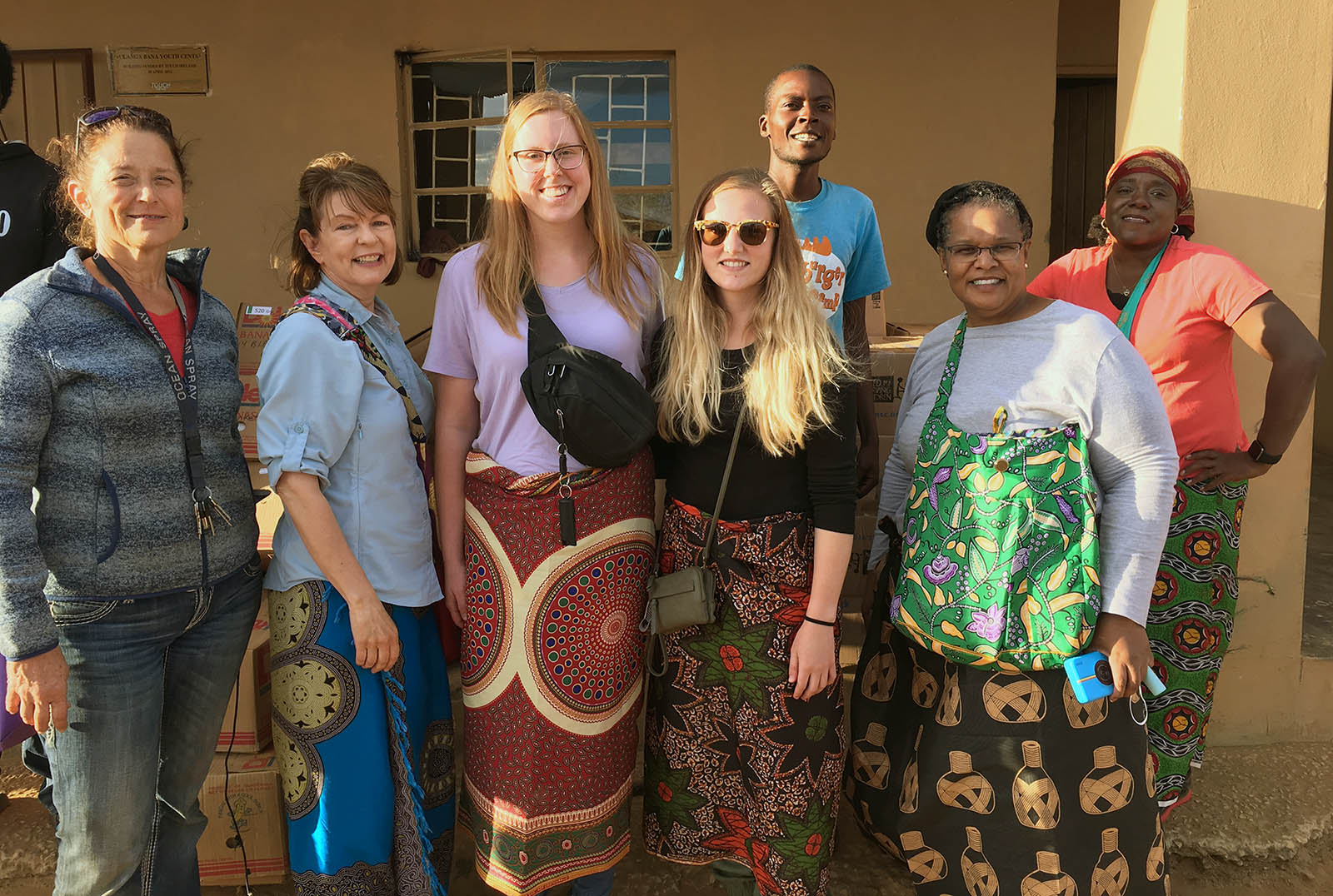 A group of UNK students and faculty traveled to Zambia this summer to work with Dr. Marjie Heier, left, at the Chifundo Rural Health Center, where Heier serves as medical director. Heier will speak Wednesday during the Global Perspective on Telecare and Rural Health forum hosted by UNK. (Courtesy photo)