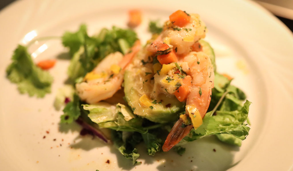 Chilean dishes such as this avocado and shrimp salad were on the menu at UNK’s main dining hall this week.