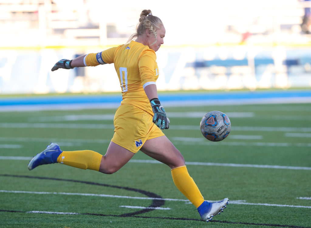 UNK head women’s soccer coach Chloe Roberts calls goalie Allie Prososki the “perfect example of a student-athlete.” In addition to her leadership on the field, Prososki is a member of the Health and Physical Education Majors Club, Kappa Delta Pi honor society and Collegiate Middle Level Association, an organization that promotes UNK’s middle grades education program while providing networking and professional development opportunities for students. She’s also an MIAA Scholar Athlete and four-time MIAA Academic Honor Roll selection.