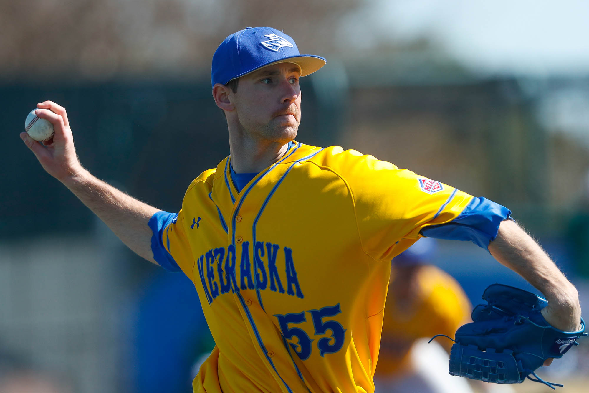 Andrew Riddell pitched for UNK in 2016 and 2018, making 19 appearances and 10 starts. (Photo by Corbey R. Dorsey, UNK Communications)