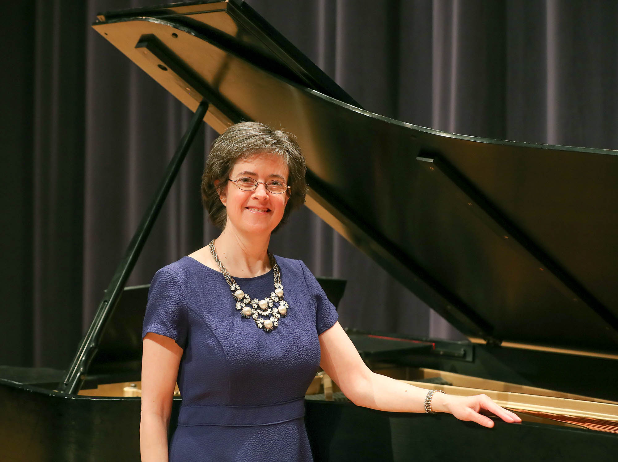 Associate professor of teacher education Dawn Mollenkopf will perform 3 p.m. Sunday in UNK’s Fine Arts Recital Hall. It’s the first full voice recital for Mollenkopf, who has severe-to-profound hearing loss. (Photos by Corbey R. Dorsey, UNK Communications)