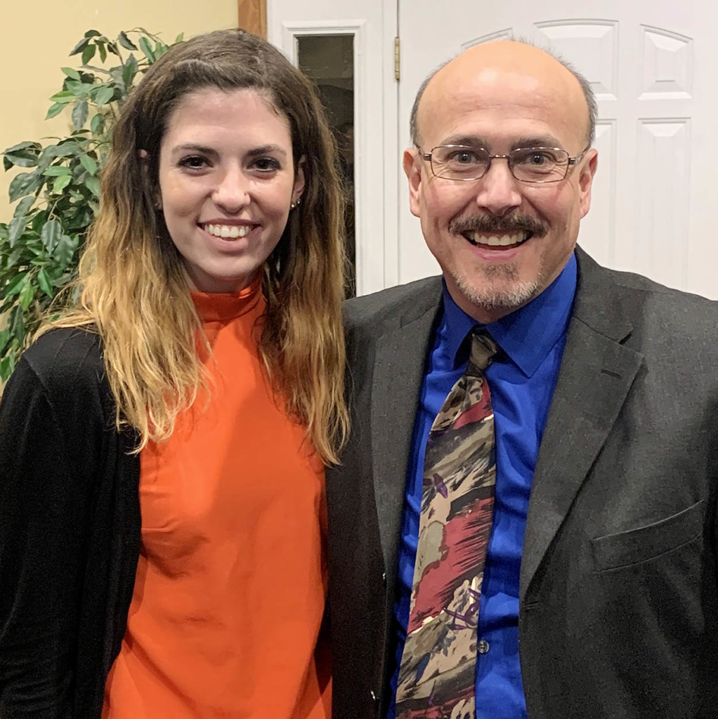 UNK junior Hannah Way, a chemistry major from York, is pictured with associate chemistry professor Allen Thomas. Way conducts undergraduate research under Thomas’ mentorship. (Courtesy photo)