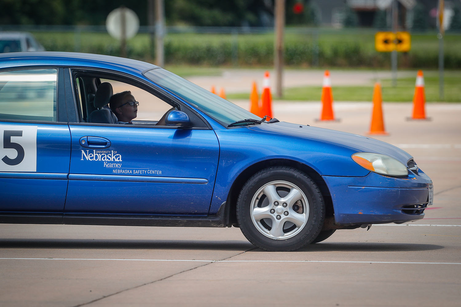 The Nebraska Safety Center is now offering driver education through an online format, allowing teens to participate in the program during the coronavirus pandemic. The program features online curriculum, followed by behind-the-wheel driving with a certified instructor. (Photos by Corbey R. Dorsey, UNK Communications)