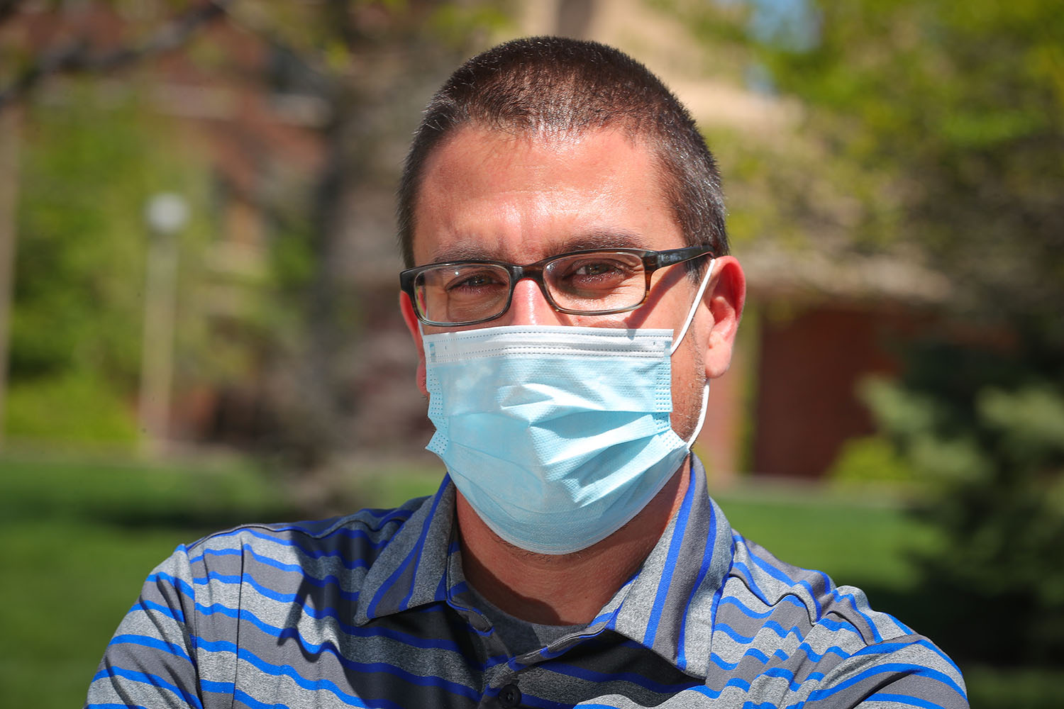 UNK associate history professor David Vail uses lessons from the past to put the current coronavirus pandemic into perspective. (Photo by Corbey R. Dorsey, UNK Communications)