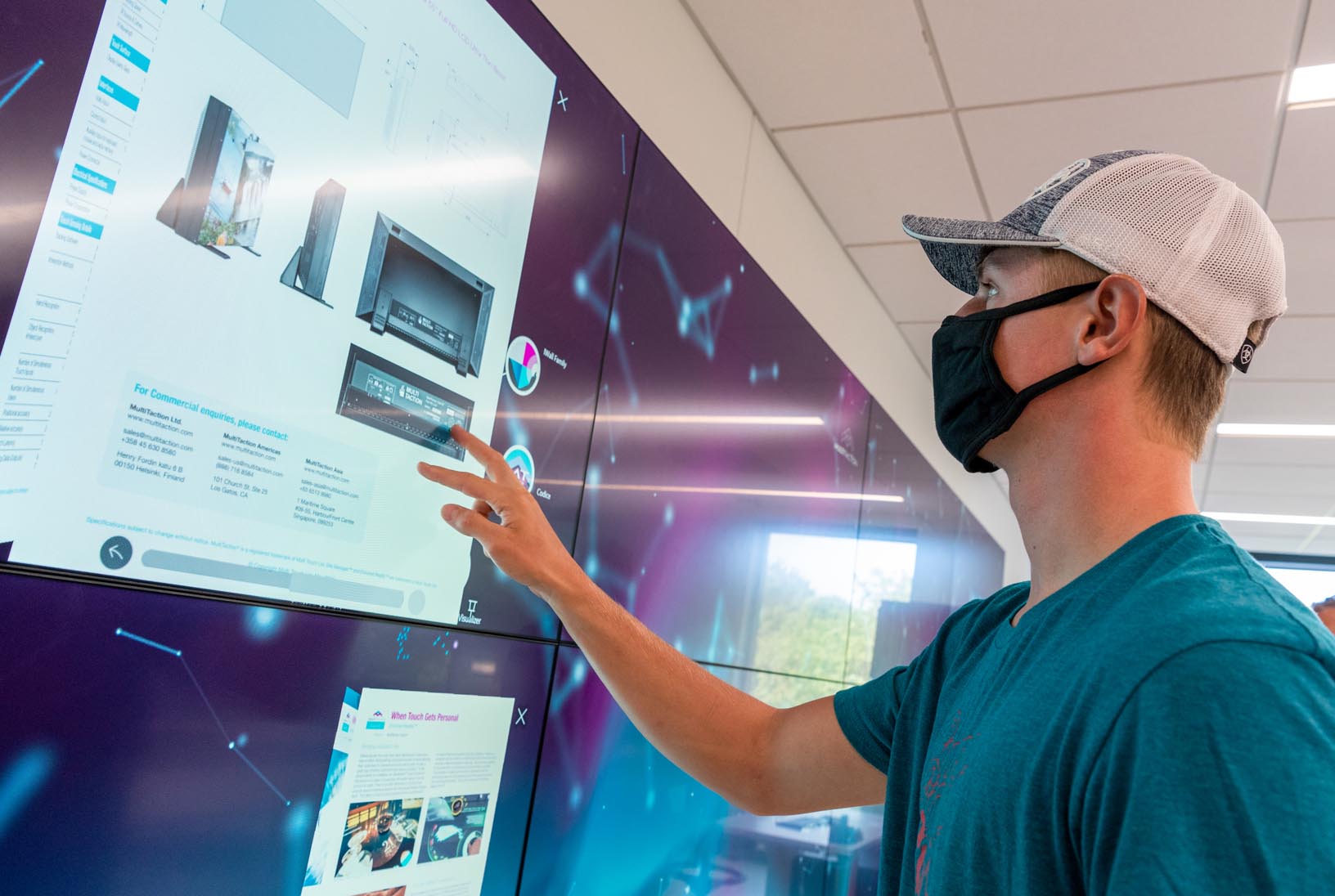 Discovery Hall is equipped with a large, touchscreen video wall and other cutting-edge technology to train students for the high-skill, high-wage STEM positions in demand across the state and country.