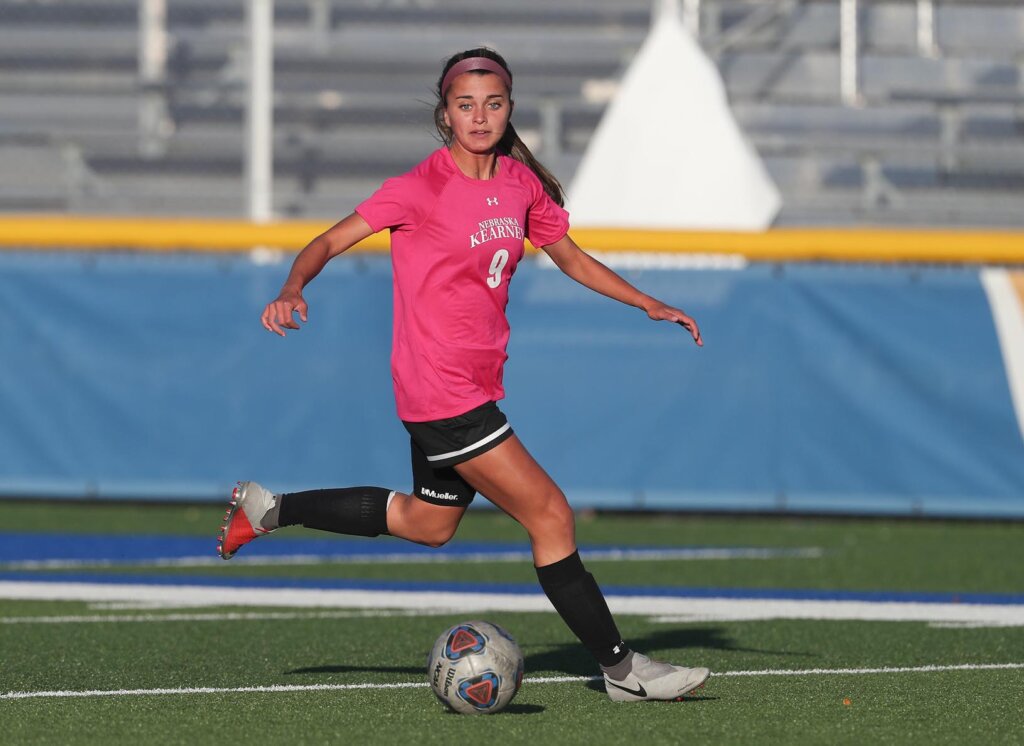 A former South Dakota Class A Player of the Year, Kassidy Kirsch has appeared in 35 matches with 28 starts since joining the UNK soccer team in spring 2018. (UNK Communications)