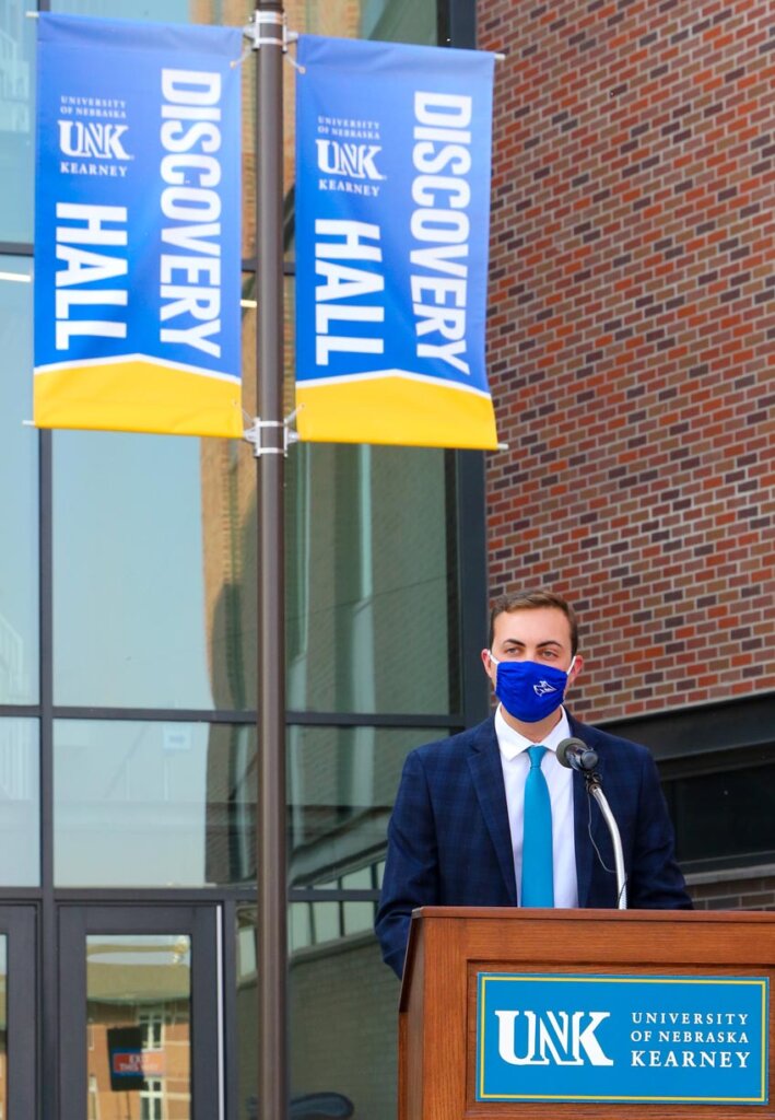 UNK Student Body President Max Beal called Discovery Hall an investment in education that will pay dividends for decades to come. “There’s no doubt this building will be an asset to the state of Nebraska that enables UNK to better train our student body."