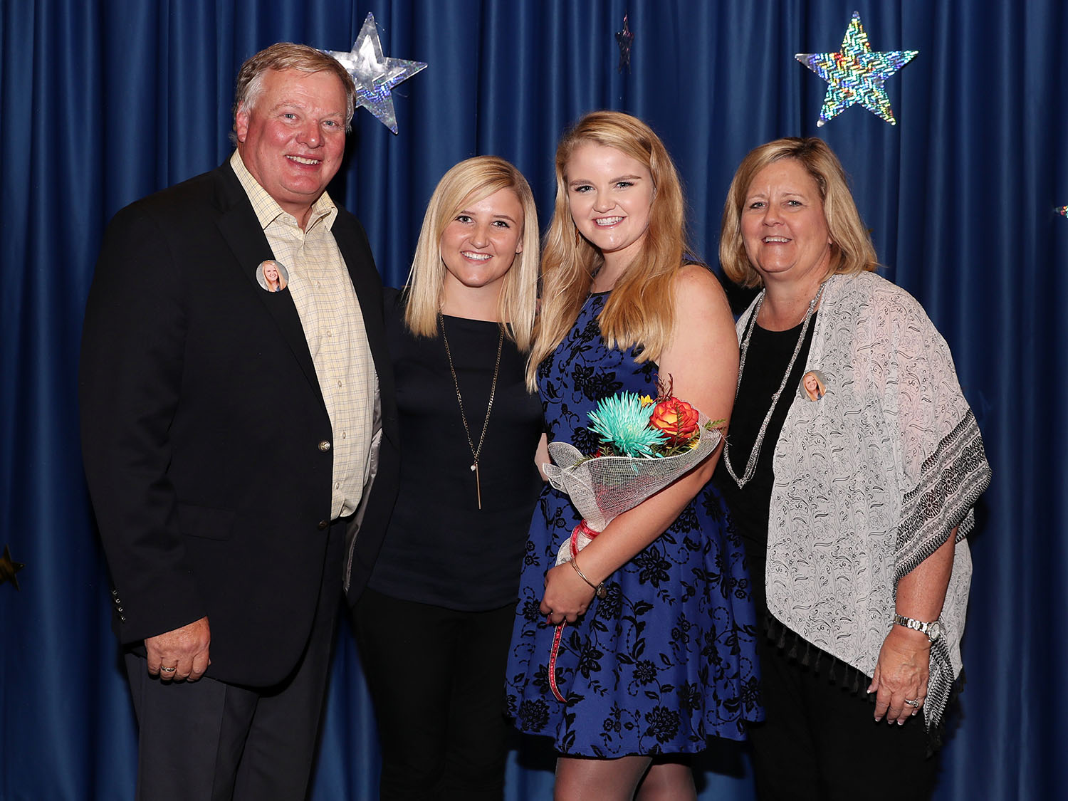From left, UNK Chancellor Doug Kristensen is pictured with his daughters Morgan and Paige and wife Terri Harder during homecoming festivities in 2018. Paige was a finalist for homecoming queen that year.