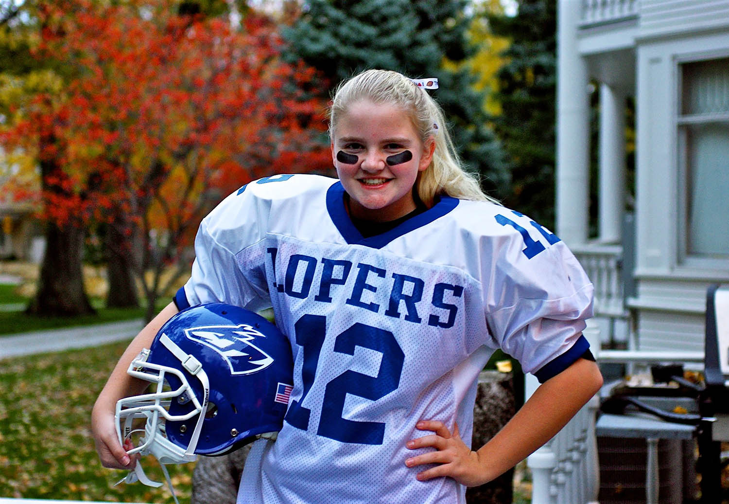 Paige Kristensen was a Loper fan long before she enrolled at UNK. Her Halloween costumes are proof.