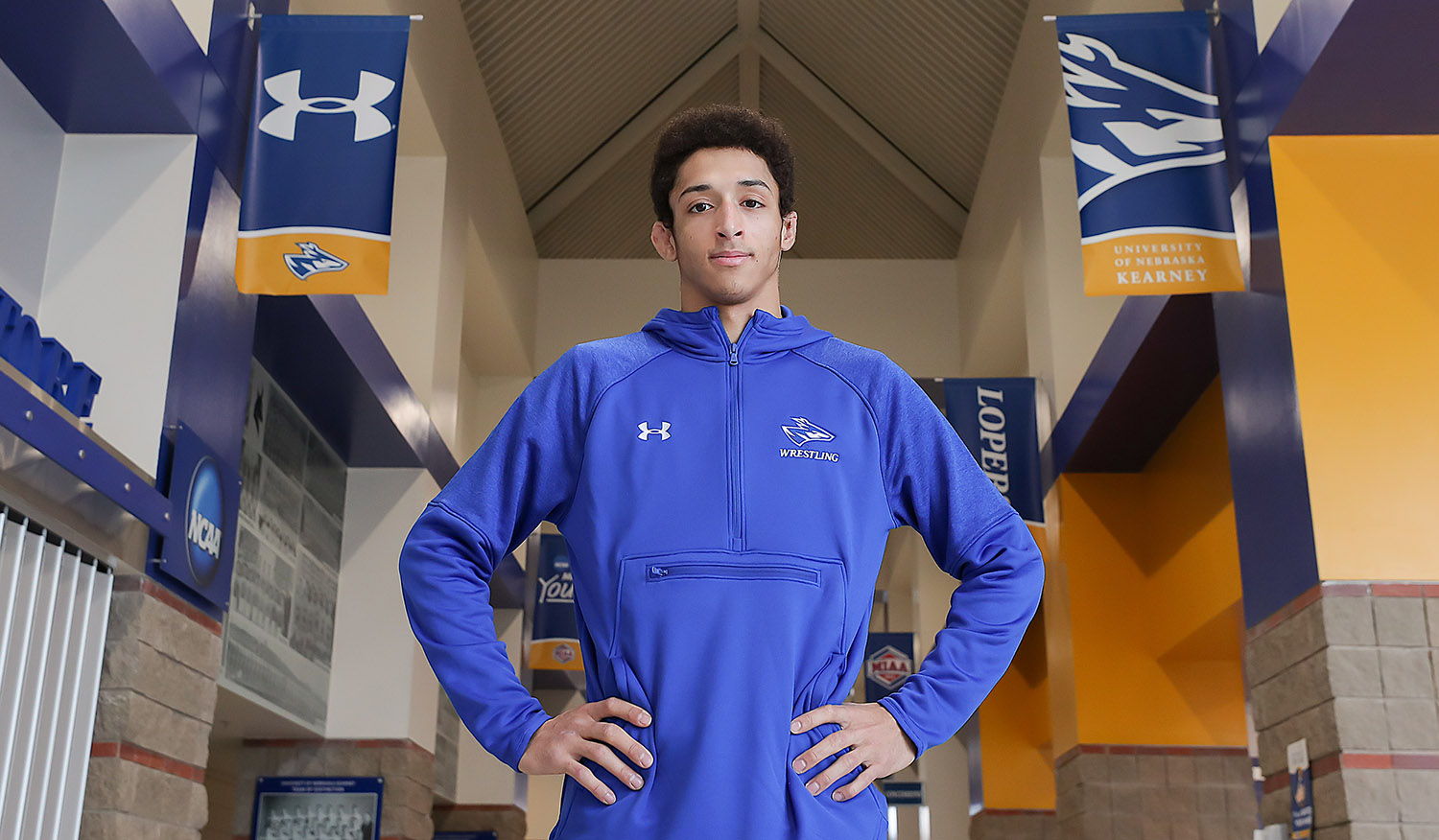 Wesley Dawkins came to UNK with one goal in mind – win a national championship. “The goal is always the same,” he said. “That’s part of the reason why I love being on this team.” (Photo by Erika Pritchard, UNK Communications)