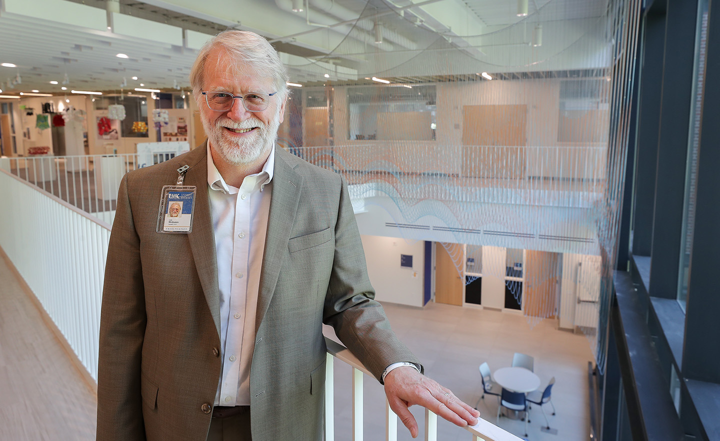 As director of UNK Facilities Management and Planning, Lee McQueen played a major part in numerous capital improvement projects on campus, including the recent construction of Discovery Hall, a state-of-the-art STEM building that opened in fall 2020. (Photo by Erika Pritchard, UNK Communications)