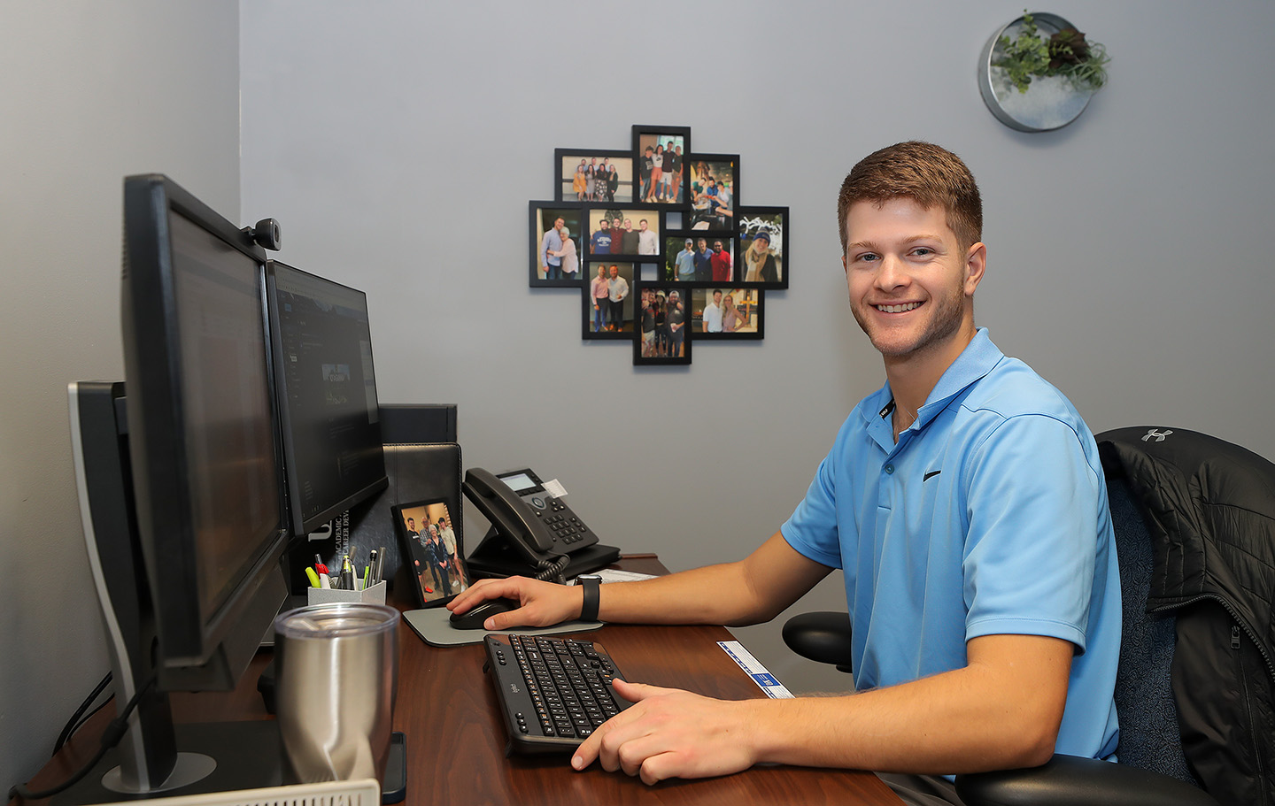 Logan Krejdl, a 2019 UNK graduate, now works as an academic and career adviser on campus.