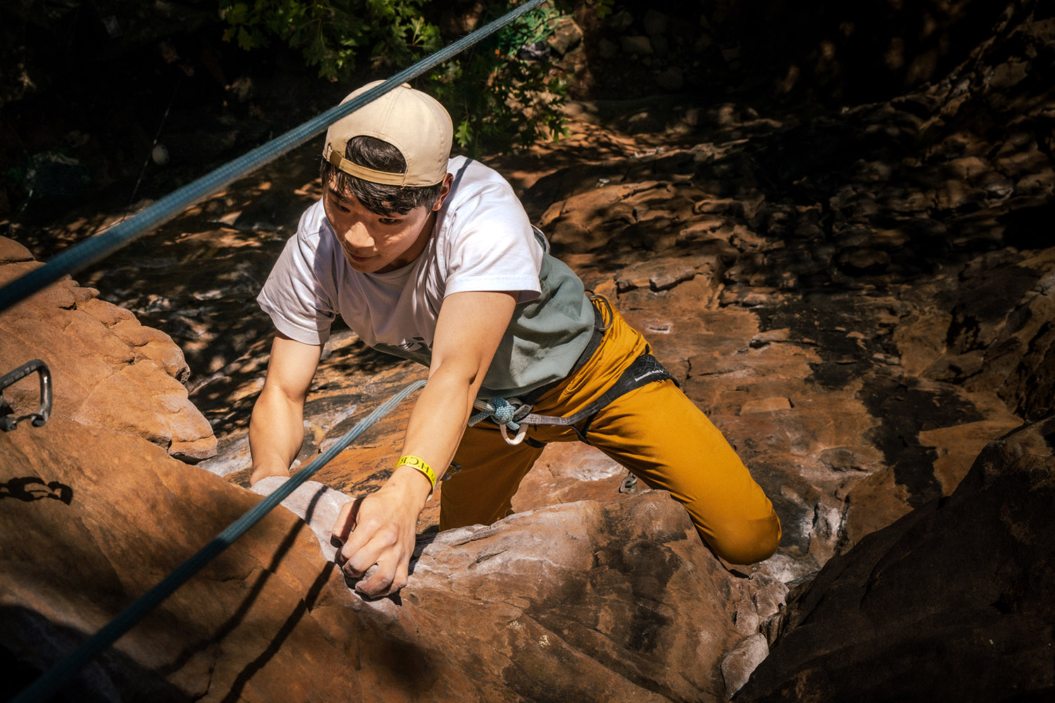 UNK students went rock climbing at Horseshoe Canyon Ranch in northwest Arkansas during an Outdoor Adventure trip last October. A similar trip is planned this spring. (Photos by Jon Dockweiler)
