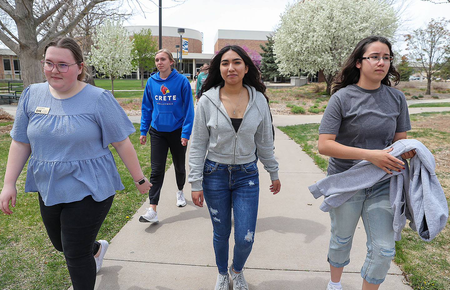 Crete High School students tour campus during last week’s visit to UNK.