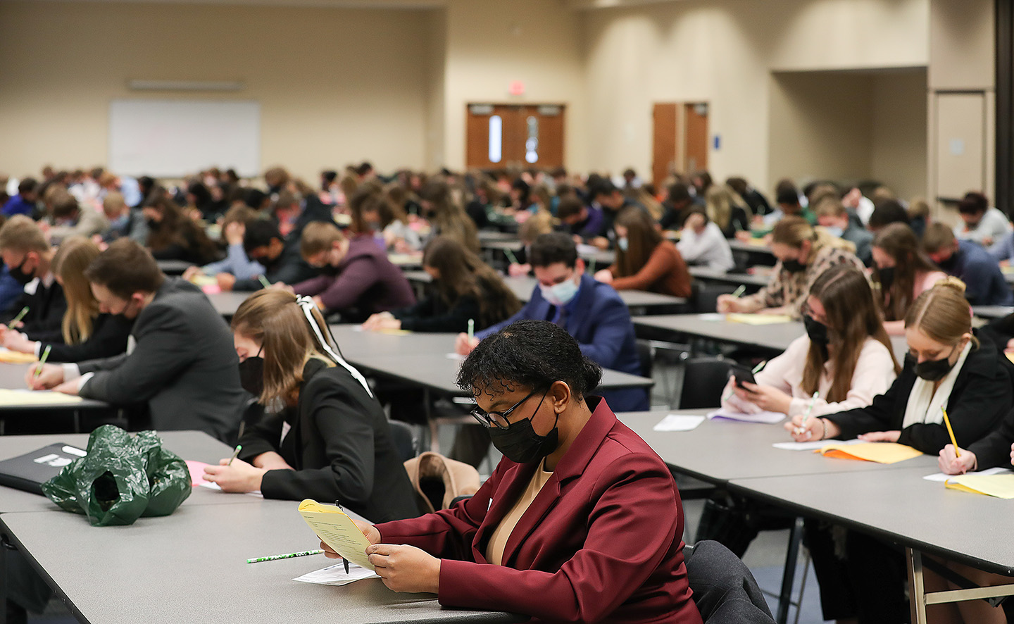 The Loper Business Invitational brought nearly 250 students from 24 schools to UNK in February to network, develop their job interview skills and test their knowledge in a variety of business-related areas.