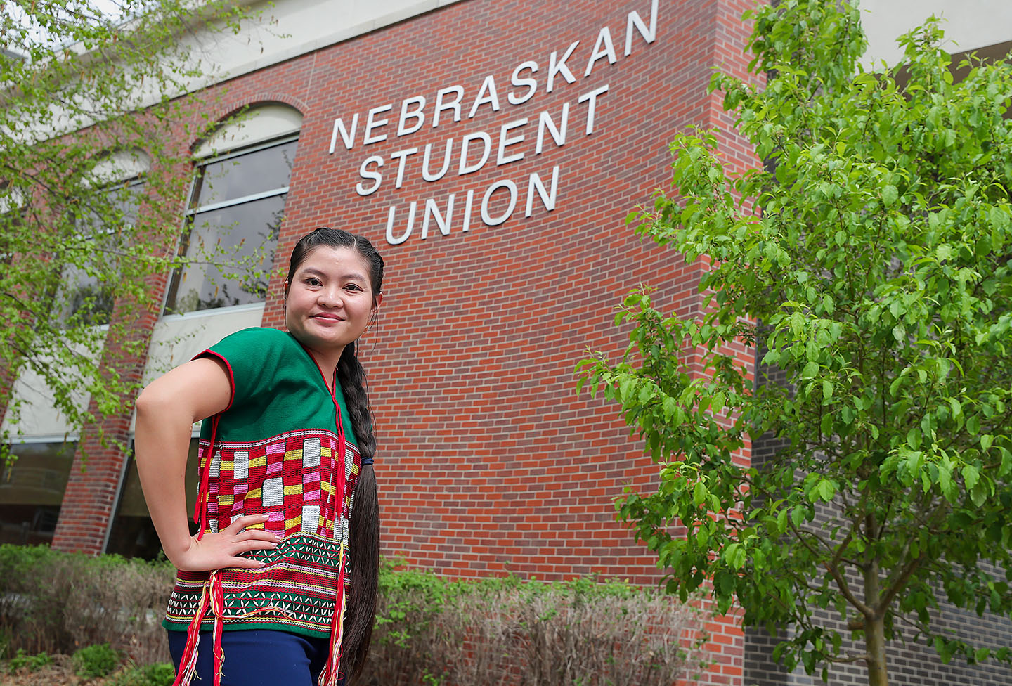 UNK graduate Me Maw spent 16 years in a refugee camp before her family came to the United States in 2013. She recently accepted a job in Marshall, Minnesota, where she’ll assist other Burmese refugees. (Photos by Erika Pritchard, UNK Communications)