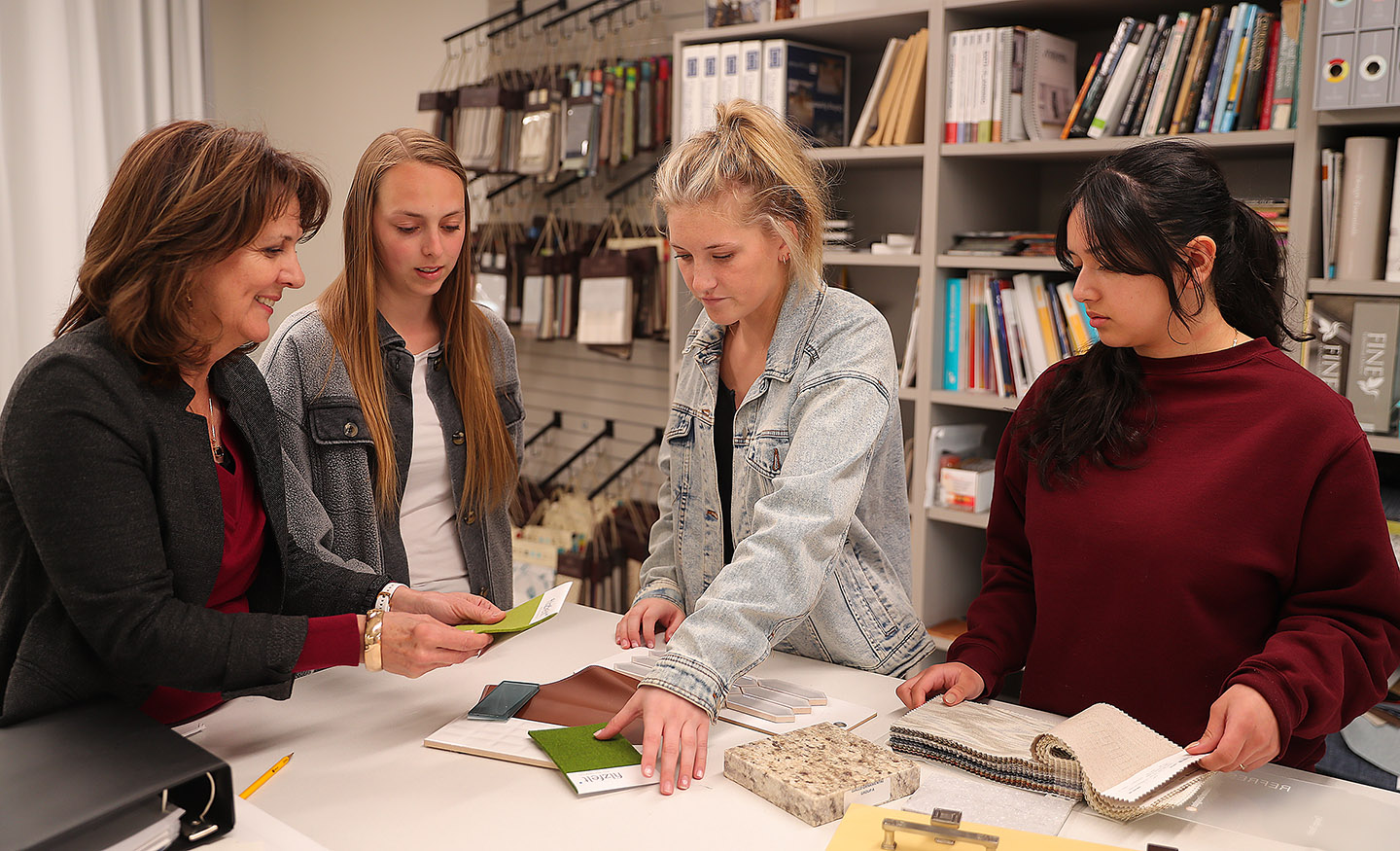 Students in UNK’s interior and product design program work one-on-one with faculty while learning about every element of the design field. (Photos by Erika Pritchard, UNK Communications)