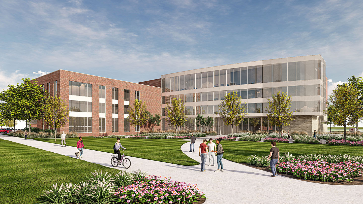 A rendering of the UNK-UNMC Rural Health Education Building to be built on the University of Nebraska at Kearney campus.