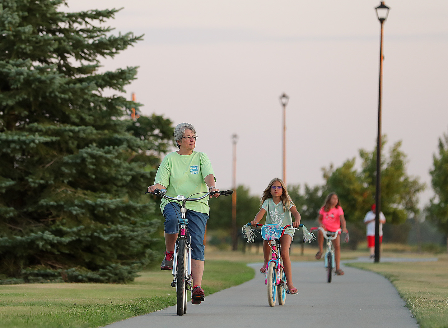 Bicycling is a fun and easy way for people of all ages to get more exercise. The Building Healthy Families program focuses on physical activity for the whole family, as well as proper nutrition and modifying unhealthy behaviors. (Photo by Erika Pritchard, UNK Communications)