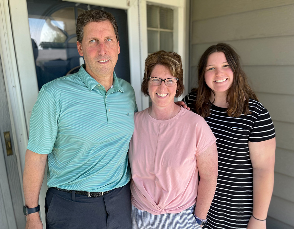 LeAnn Parker, center, is pictured with her husband Tim and daughter Sophie. They recently participated in the 12-week Building Healthy Families program in Columbus. (Courtesy photo)