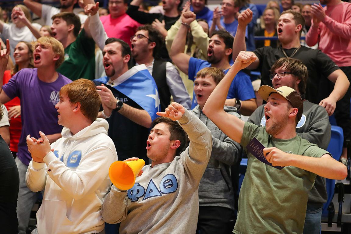 UNK students are pictured during last year's homecoming lip-sync competition.