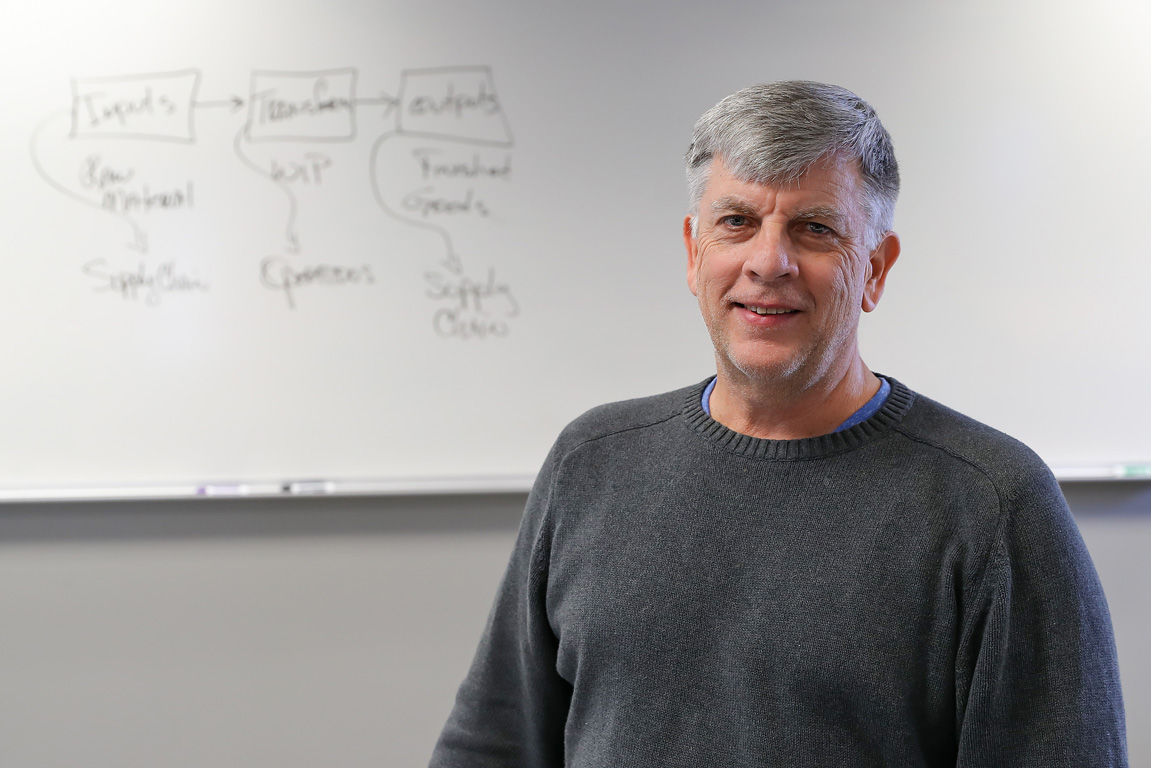 Associate professor Greg Benson has led the supply chain management program for the last nine years.
