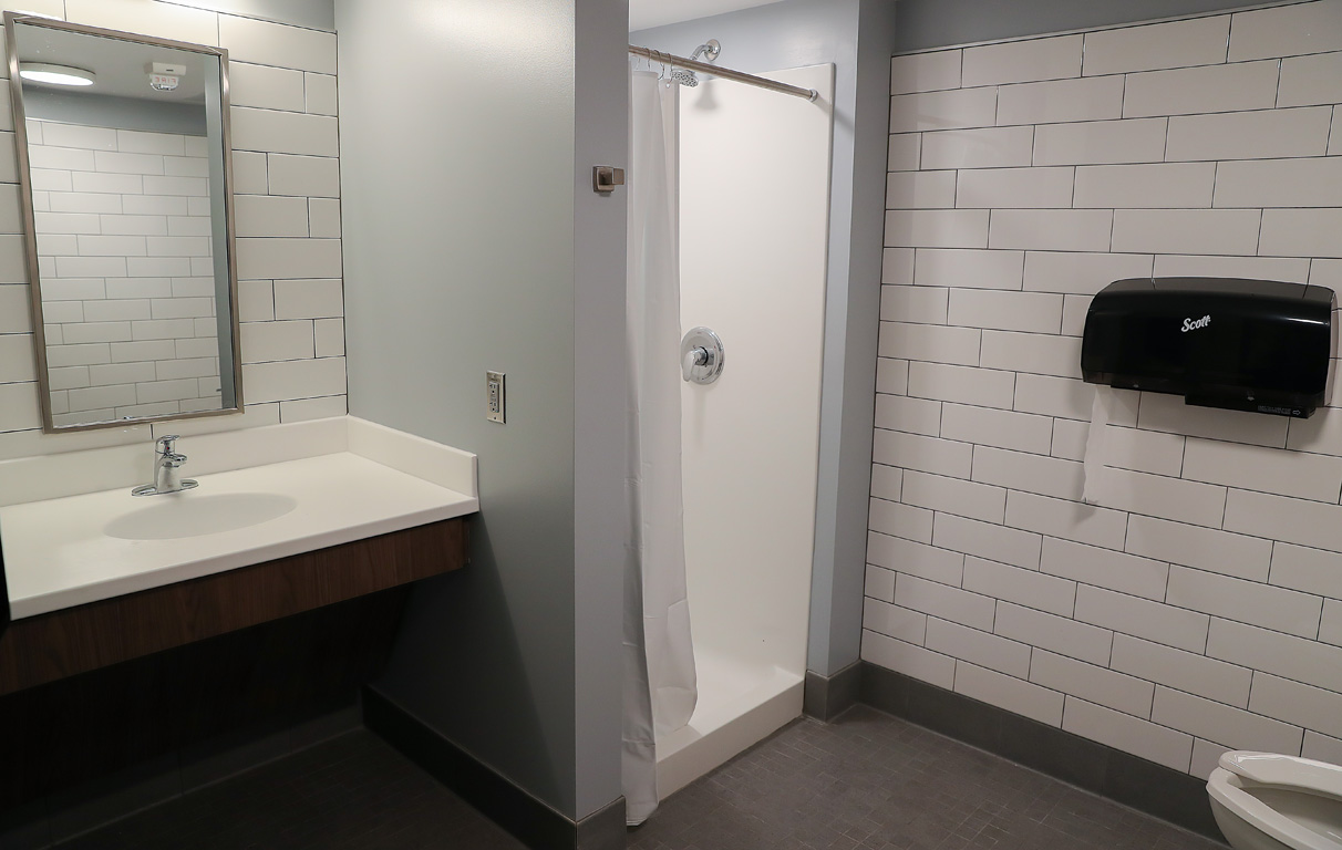 Martin Hall features amenities such as single-person restrooms and showers.