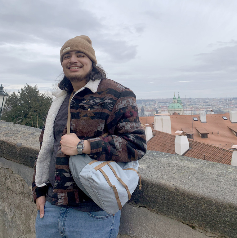 UNK junior Alex Chavez is pictured in Prague.