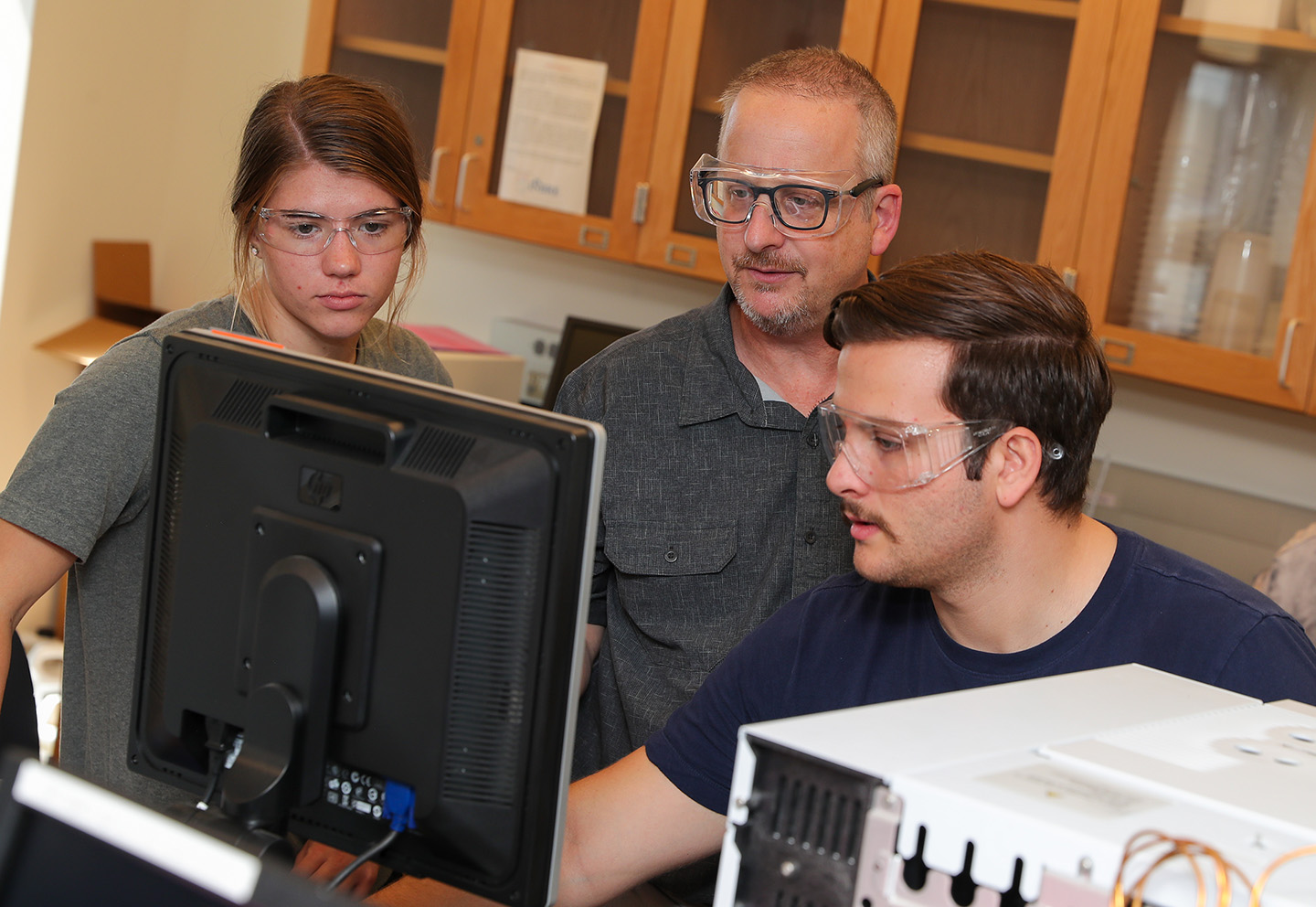 UNK undergraduate students will work with chemistry professor Chris Exstrom on a research project addressing the concrete industry’s environmental impact.