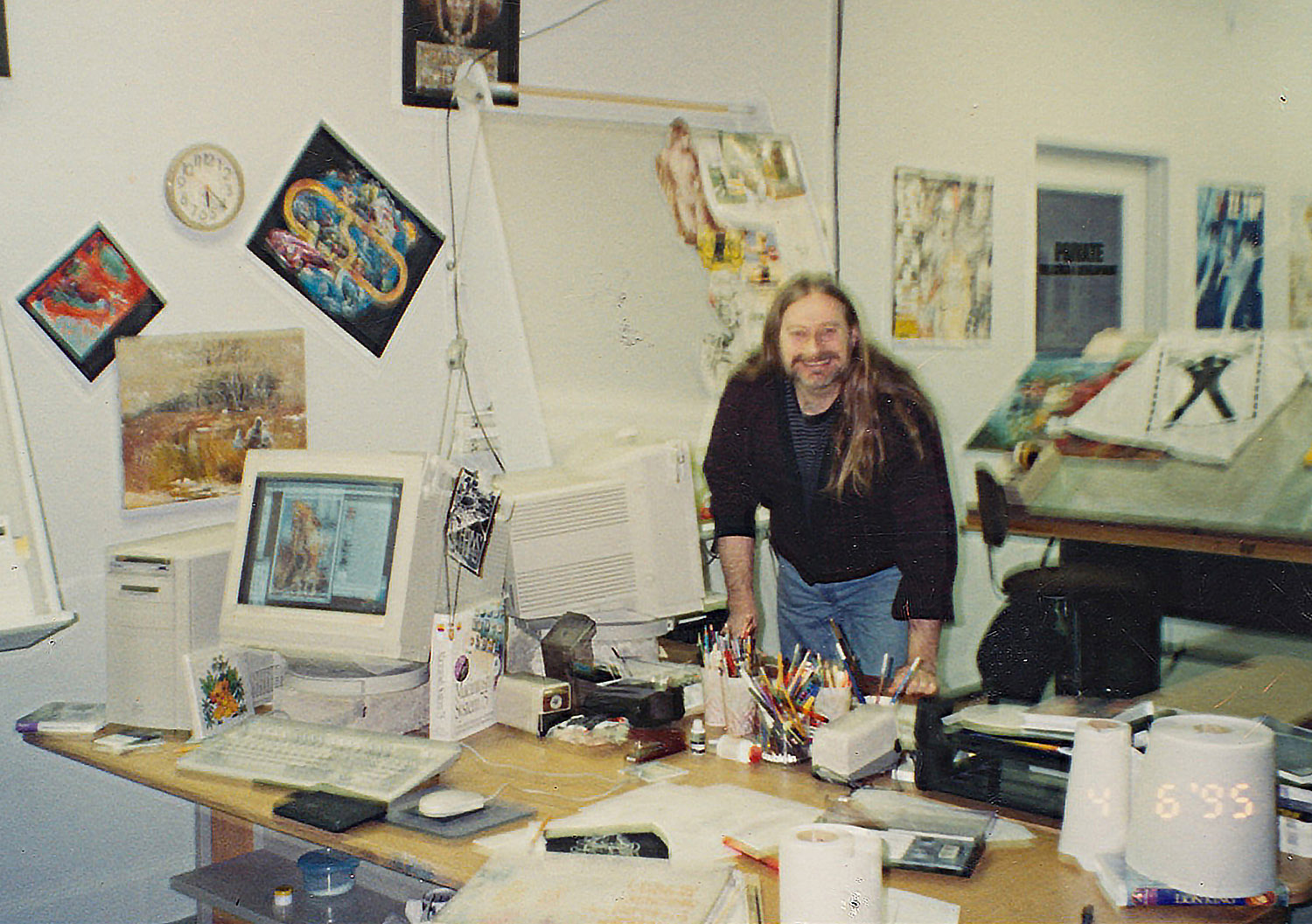 Dan May is pictured at the design studio where he worked in 1995. (Courtesy photo)
