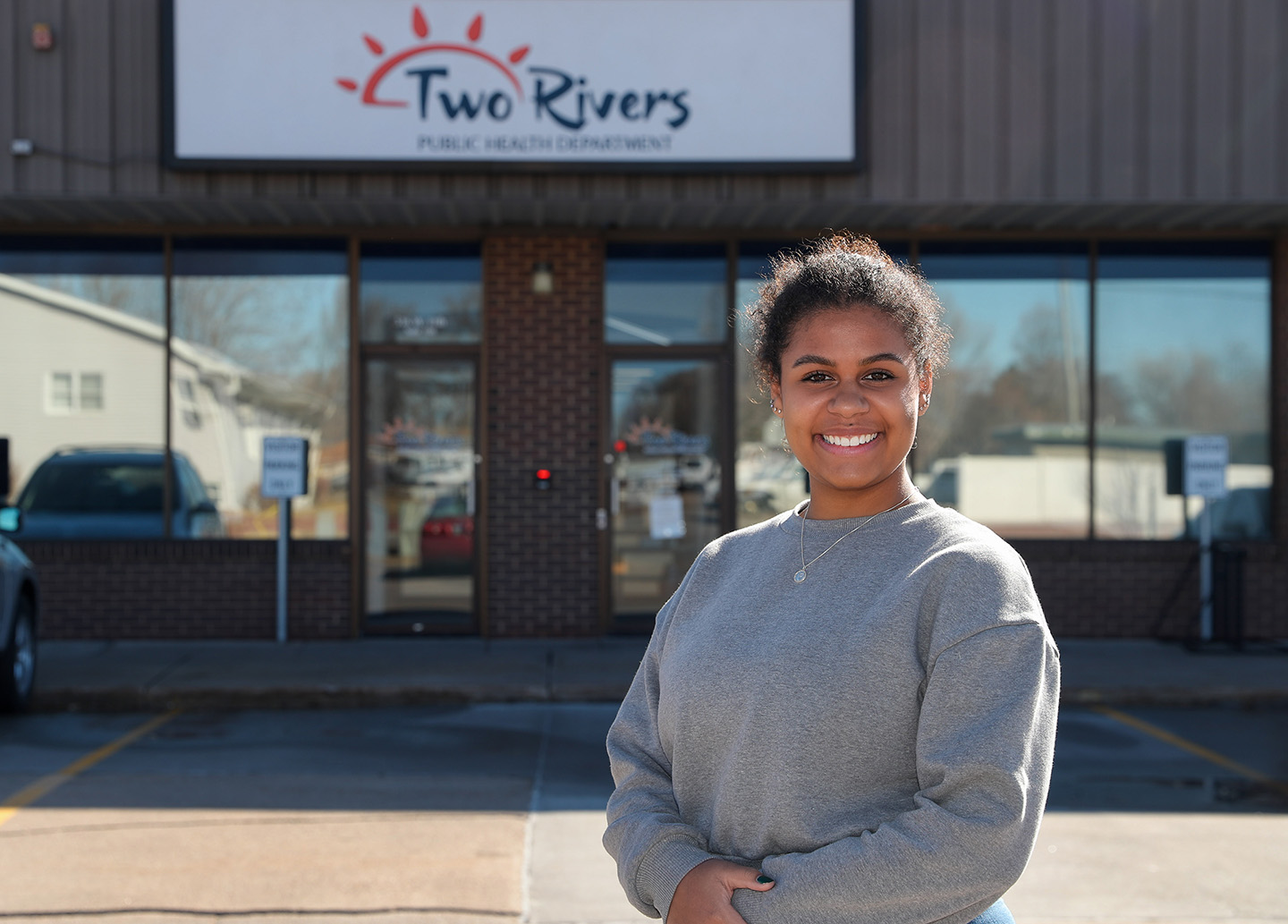 UNK sophomore Crista Manning volunteered at Two Rivers Public Health Department last summer. The experience solidified her decision to study public health and eventually become an epidemiologist. (Photos by Erika Pritchard, UNK Communications)