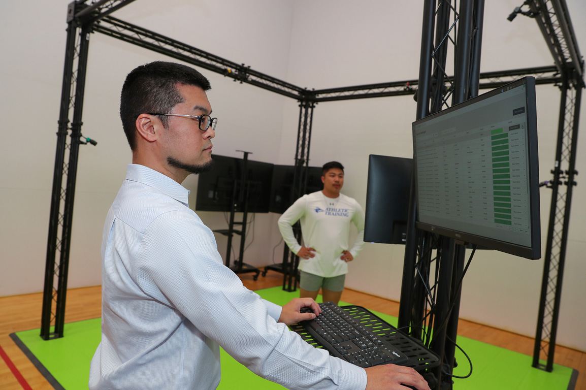 The UNK athletic training program uses state-of-the-art equipment, such as this 3D motion capture system, to enhance students’ education.