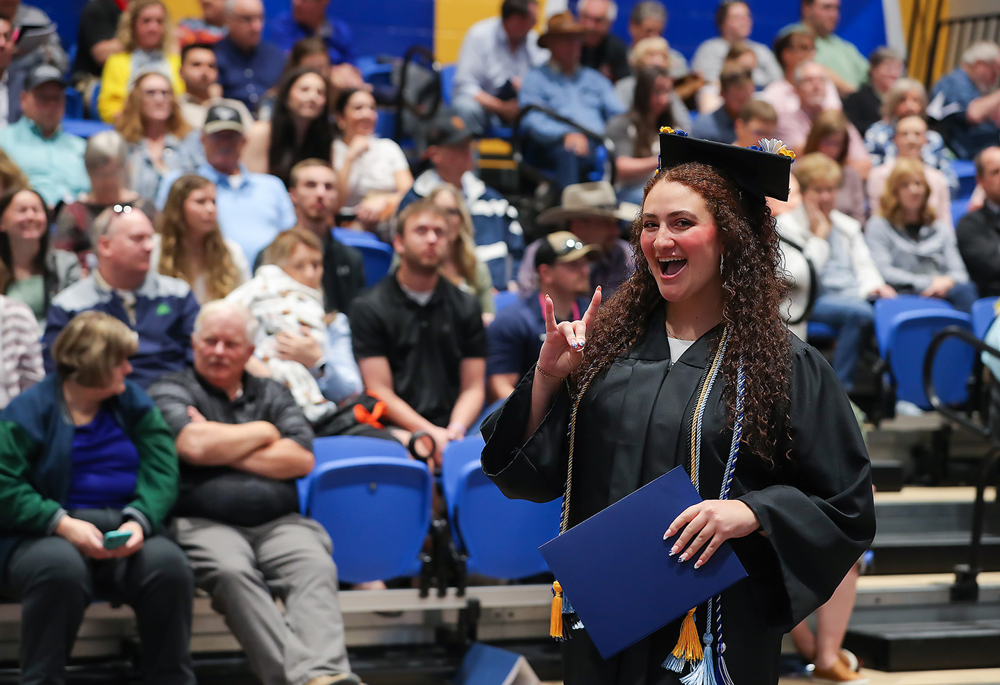 Emily Saadi graduated from UNK on Friday with a bachelor’s degree in political science. She plans to pursue a master’s degree in international relations before attending law school. (Photos by Erika Pritchard, UNK Communications)