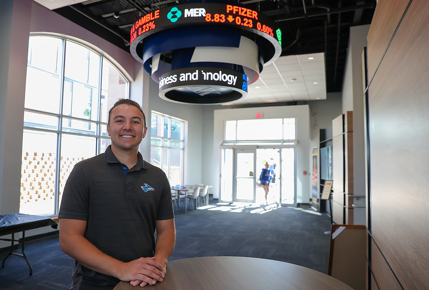 Jack Mohr graduates Friday with degrees in sports management and business administration with a marketing emphasis. He’ll represent the College of Business and Technology as a gonfalonier during the commencement ceremony.