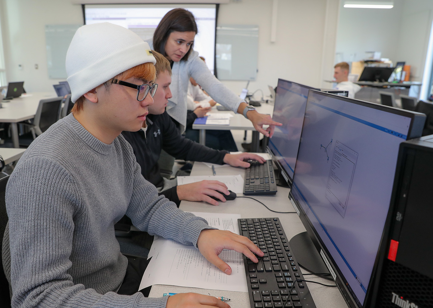 The Nebraska Career Scholarship program provides financial support for incoming UNK students planning careers in high-demand fields such as computer science, cybersecurity, engineering and health care. (Photo by Erika Pritchard, UNK Communications)