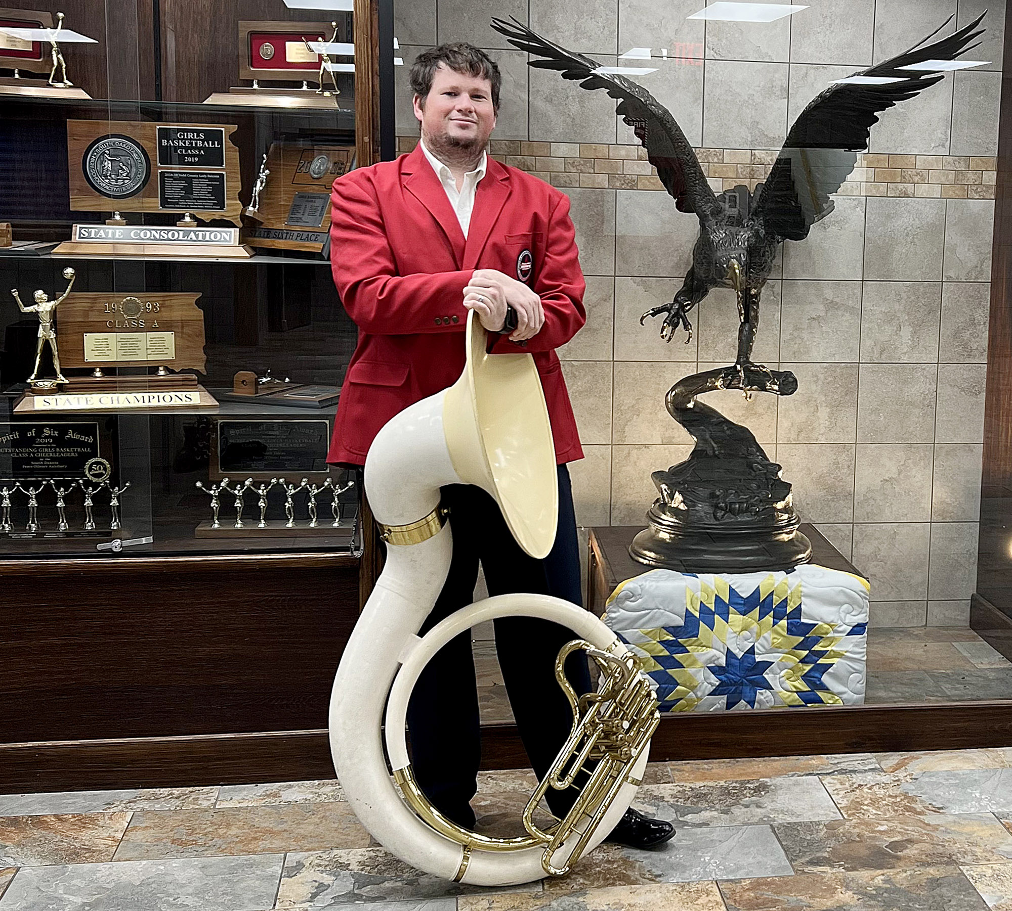 A UNK graduate and music teacher at Todd County High School in South Dakota, Brock Persson will perform during the Macy’s Thanksgiving Day Parade in New York City. (Courtesy photo)